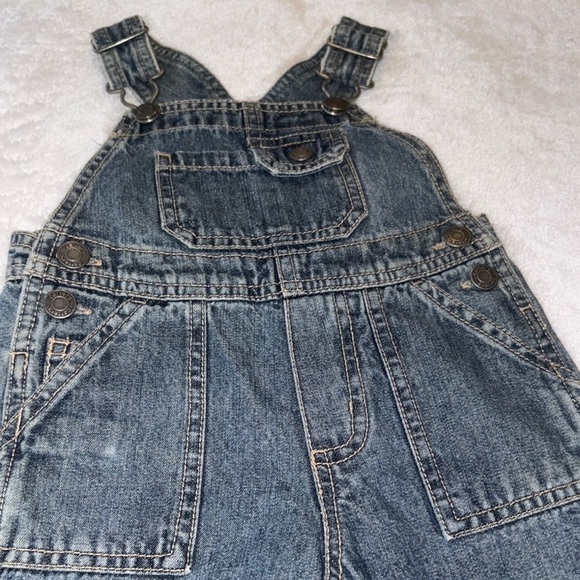 Vintage Gently Loved Denim Boys “FOOTBALL” Overalls by Carter’s - Picture 3 of 8